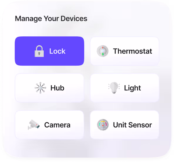 SuiteOp manage devices UI screen