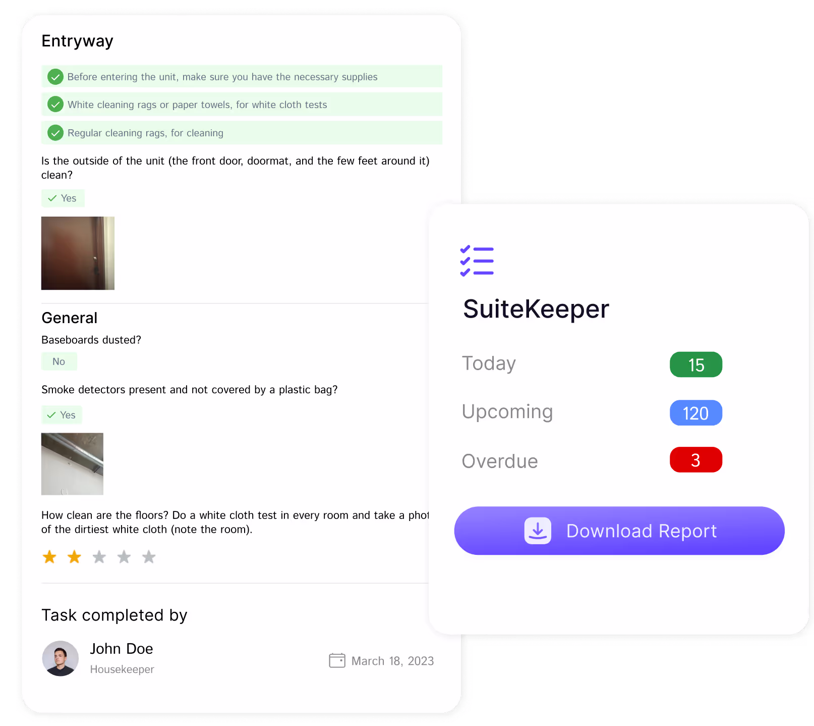 SuiteKeeper UI page